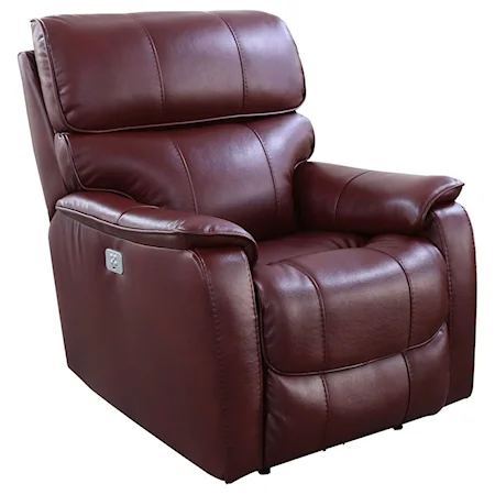 Contemporary Power Recliner with USB and Power Headrest